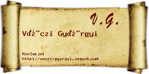 Váczi Györgyi névjegykártya