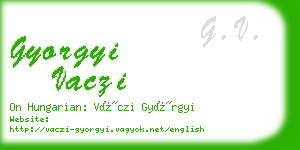 gyorgyi vaczi business card